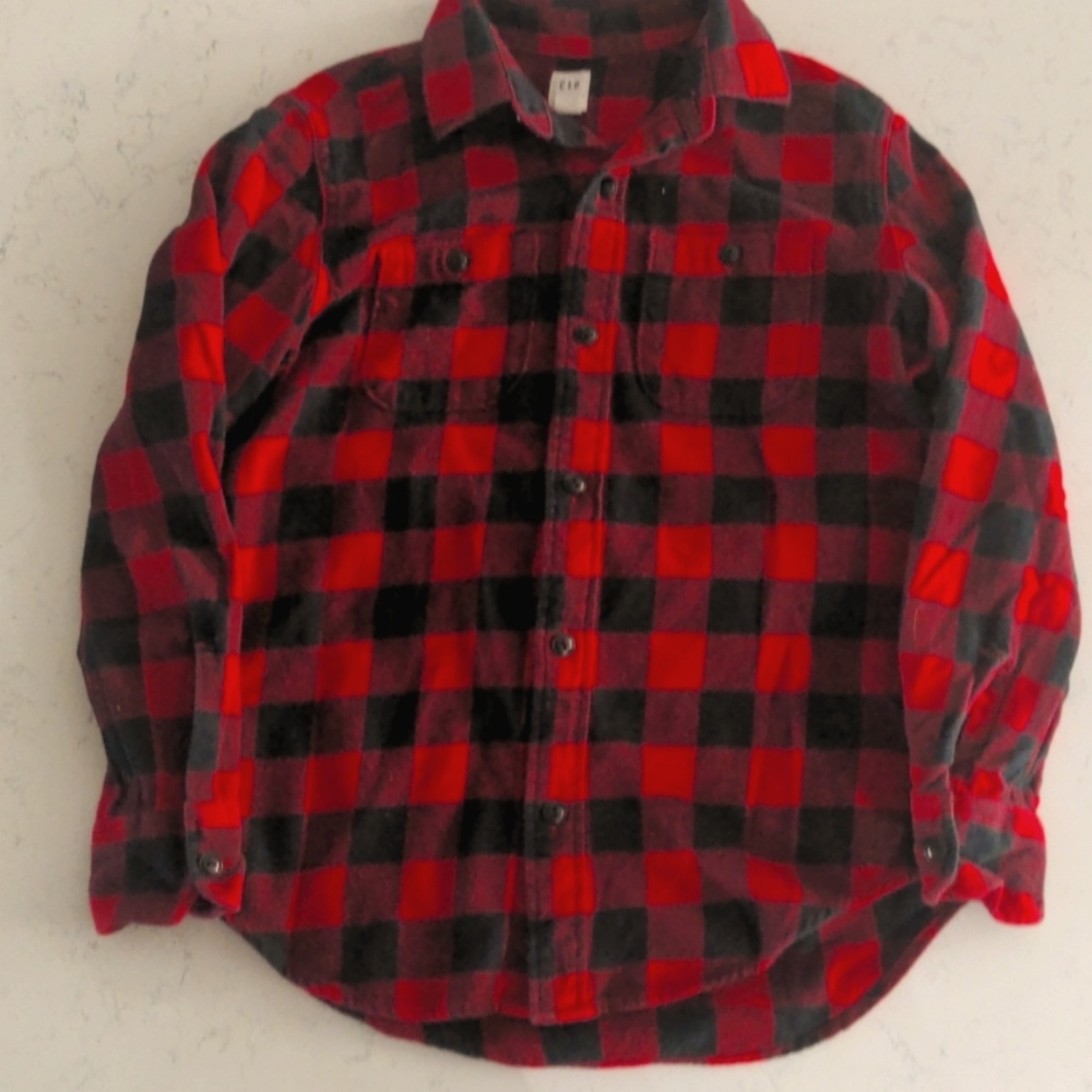 Gap Kids Red Flannel Shirt